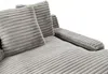 Vente-unique - ESARTO Chaise longue SamtStoff Grau - B 168 cm x H 95 cm x L 163 cm Bild 5