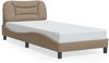 vidaXL Bettgestell mit LED ohne Matratze "Hvar" Cappuccino-Braun 90x190 cm 3213903 Bild 5