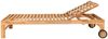 Teak Sonnenliege LUKA 200cm mit Rollen – verstellbar Gartenliege Outdoor Bild 4