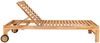 Teak Sonnenliege LUKA 200cm mit Rollen – verstellbar Gartenliege Outdoor Bild 2