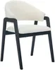 Vente-unique - SOLUNA Stuhl Stoff Weiß - B 53,5 cm x H 82 cm x L 56 cm Bild 4