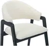 Vente-unique - SOLUNA Stuhl Stoff Weiß - B 53,5 cm x H 82 cm x L 56 cm Bild 5