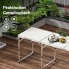 Campingtisch klappbar 180x60x70cm höhenverstellbar Aluminium MDF Tischplatte Bild 5