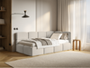Selsey 'Cloudy' Jugendbett 120 cm, Bettkasten, Velours wasserabweisend, Kopfteil rechts, Hellbeige Bild 3