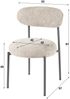 Esszimmerstuhl 2er-Set Velcira, weicher Webstoff, modern skandinavisch, sandfarben, gepolstert Bild 3