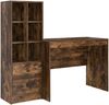 vidaXL Schreibtisch mit Schubladen 2 pcs Geräucherte Eiche 3337373 Bild 2