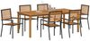 vidaXL Garten Essgruppe 7 pcs Schwarz Massivholz Akazie 3365523 Bild 3