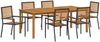vidaXL Garten Essgruppe 7 pcs Schwarz Massivholz Akazie 3365523 Bild 2