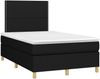 vidaXL Boxspringbett mit Matratze Schwarz 120x190 cm Stoff 3269925 Bild 2
