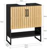 SoBuy BZR202-SCH Waschbeckenunterschrank, MDF, Lackiert, Bambus, 60 x 70 x 30 cm Bild 3