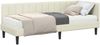 vidaXL Eckbettgestell mit Matratze mit Kopfteil 2 pcs Creme Samt 3393885 Bild 2