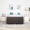 vidaXL Bettrahmen mit Matratze Dunkelbraun 140 x 200 cm Stoff 3398395 Bild 3