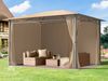 Gartenpavillon 3x4 m wasserdicht PREMIUM Pavillon mit 4 Seitenteilen Gartenzelt ca. 220g/m² Dachplane in taupe Bild 2
