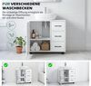 oyajia Waschbeckenunterschrank Unterschrank Badezimmerschrank Badschrank mit 3 große Schubladen (Breite 70 cm) Bild 4