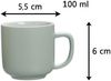 Ritzenhoff & Breker JASPER Espressotasse mit Untertasse 100 ml 4er Set mint Bild 4