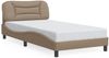 vidaXL Bettgestell ohne Matratze "Hvar" Cappuccino-Braun 100x200 cm Kunstleder 3207985 Bild 2
