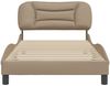 vidaXL Bettgestell ohne Matratze "Hvar" Cappuccino-Braun 100x200 cm Kunstleder 3207985 Bild 4