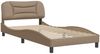 vidaXL Bettgestell ohne Matratze "Hvar" Cappuccino-Braun 100x200 cm Kunstleder 3207985 Bild 3