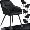 tectake Esszimmerstuhl Stuhl Marilyn, Samtoptik, gesteppt (Set, 6 St), Extra weicher Samtbezug mit elegantem Steppmuster Bild 4