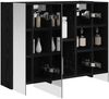 vidaXL Badezimmerspiegelschrank Schwarz Eichen-Optik 60 x 14,5 x 50 cm 889072 Bild 3