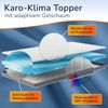 Geltopper 140x200x8cm Glatt Karo-Klima Bezug 8cm Bild 2