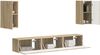 vidaXL TV-Schrankset Wandmontiert 5 pcs Sonoma-Eiche Holzwerkstoff 3409071 Bild 3
