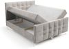 Boxspringbett Schlafzimmerbett PERLA PREMIUM 140x220cm Stoff Coral Ecru Bild 2