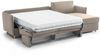 Dmora Schlafsofa mit Halbinsel Sumirago, Verwandelbares Ecksofa für das Wohnzimmer, gepolstert, abnehmbar, 100 % Made in Italy, 260x160 h90 cm, Taube Bild 4