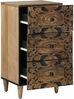 vidaXL Sideboard mit Speicher Braun 40 x 33,5 x 75 cm Massivholz Mango 4018355 Bild 2