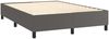 vidaXL Boxspringbett mit Matratze Grau 140x200 cm Kunstleder 3137609 Bild 4