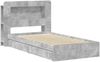vidaXL Bettgestell mit Stauraum Betongrau 90x190 cm Holzwerkstoff 3433625 Bild 2