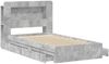 vidaXL Bettgestell mit Stauraum Betongrau 90x190 cm Holzwerkstoff 3433625 Bild 3