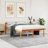 vidaXL Seniorenbett Wachsbraun 140x190 cm Massivholz Kiefer 844154 Bild 1