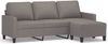 vidaXL 3-Sitzer-Sofa mit Hocker Taupe 180 cm Stoff 3201044 Bild 2