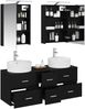 vidaXL Badezimmermöbel-Set 5 pcs Schwarze Eiche Ingenieurholz und Glas 3406912 Bild 3