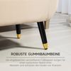 Sitzbank mit Stauraum vintage Samtoptik goldene Beine aufklappbar Wohnzimmer Bank,Beige Bild 5