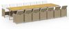 vidaXL 15-tlg. Garten-Essgruppe mit Kissen Beige Poly Rattan 3095662 Bild 2