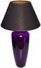 Tischlampe Glas lila schmal mit Lampenschirm schwarz Bild 4