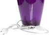 Tischlampe Glas lila schmal mit Lampenschirm schwarz Bild 3