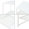 Couchtisch Ruokolahti mit Gitterablage 102x43x46cm Weiß [en. casa] Bild 4