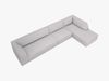 Micadoni Ecksofa Ruby 5-Sitzer Rechts Strukturierter Stoff Ottawa Hellgrau Bild 4