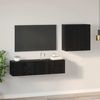 vidaXL TV-Schrankset Wandmontiert Schwarz Eichen-Optik Holzwerkstoff 3393373 Bild 4