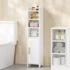 Badezimmerschrank, Toilettenrollenhalter, Toilettenschrank mit Türen, Badschrank, Schmaler Badregal, Verstellbare Ablagen, Moderner, für Badezimmer, Wohnzimmer, 20 × 20 × 90 cm, Weiß Bild 3
