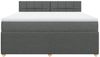 vidaXL Boxspringbett mit Matratze Dunkelgrau 180x200 cm Stoff 3287536 Bild 4