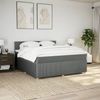 vidaXL Boxspringbett mit Matratze Dunkelgrau 180x200 cm Stoff 3287536 Bild 3