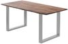 Esstisch Baumkante massiv Akazie stonefarben 180 x 90 cm silber LAURINA 71268120 Bild 2