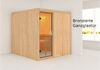 Karibu Sauna Rodin ohne Ofen Bronzierte Ganzglastür Bild 3