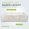 Juskys 'Naya' Kinderbett - mit Rausfallschutz & Lattenrost - Bodenbett für Kinder 3 -10 Jahre - modern, Holz Weiß, 140x200 cm Bild 5