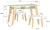 SoBuy KMB92-GR Kindertisch mit 2 Hockern, MDF, Lackiert, Grün, 80 x 50 x 48 cm Bild 3