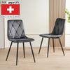 Albatros Esszimmerstuhl Dora mit Stoff Bezug stilvolles Vintage Design, belastbar mit 110Kg, Polsterstuhl - Moderner Küchenstuhl, Stuhl Esszimmer Bild 2